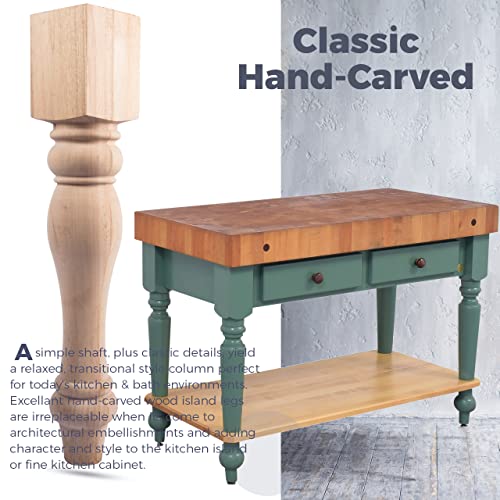 4Pcs Rubber Wood Dining Table Legs M644