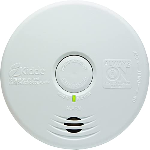White Smoke Detector and Carbon Monoxide Detector Combo with 10-Year Battery K9468