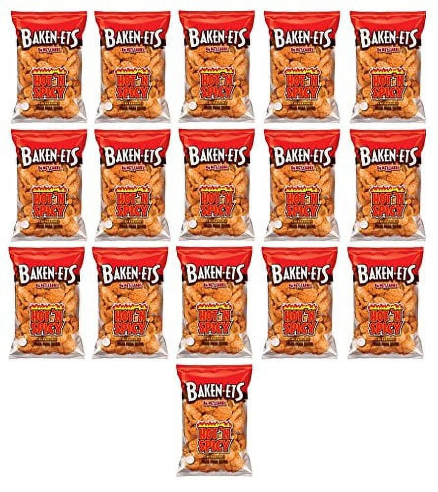 16 Bags of 1 Oz Hot'n Spicy Fried Pork Skins K84012