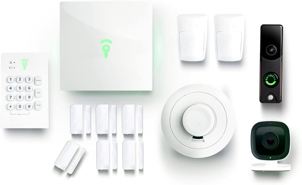Home Security System 13 Piece Kit with Indoor & Doorbell Camera E773126