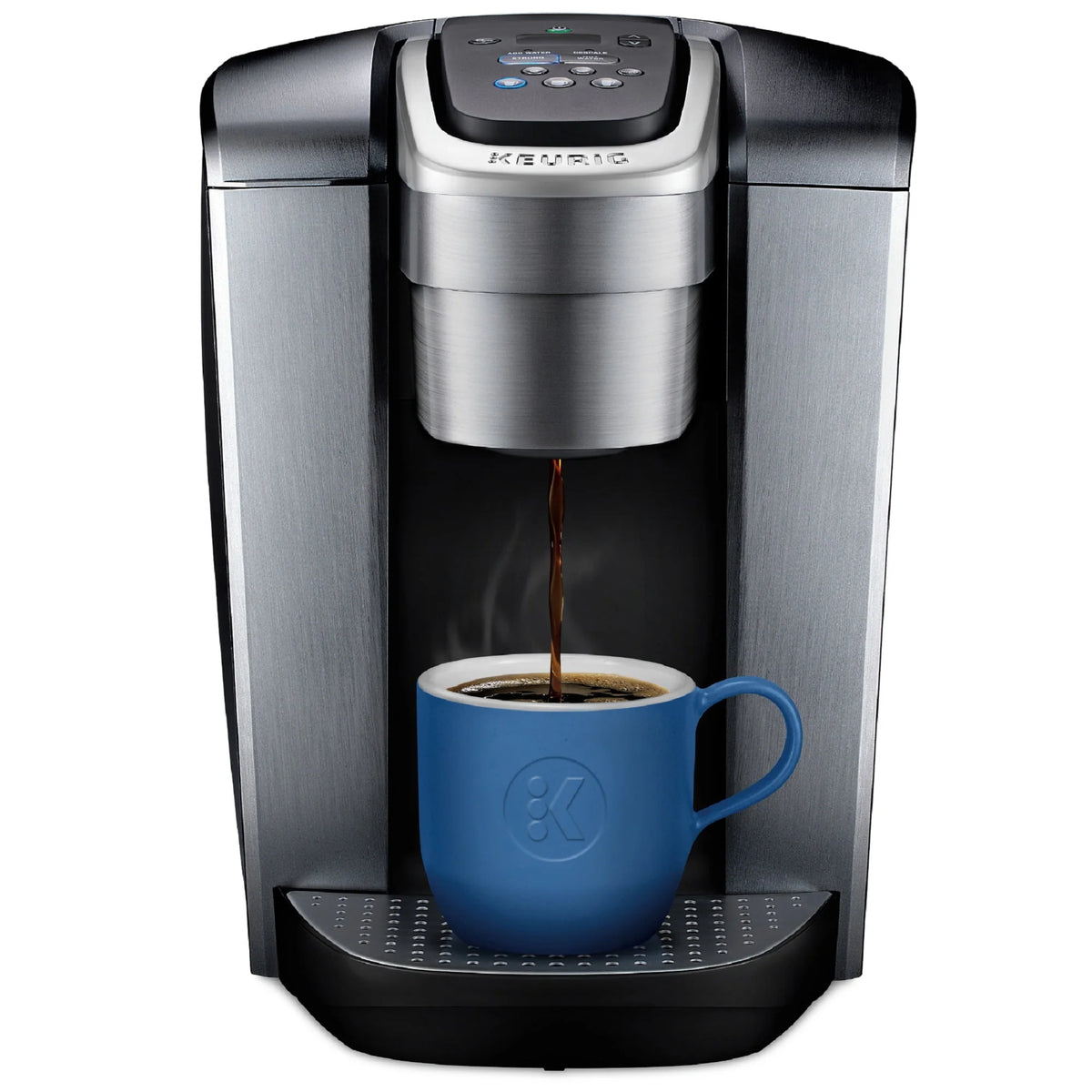 Brushed Silver Single-Serve K-Cup Pod Coffee Maker J690695