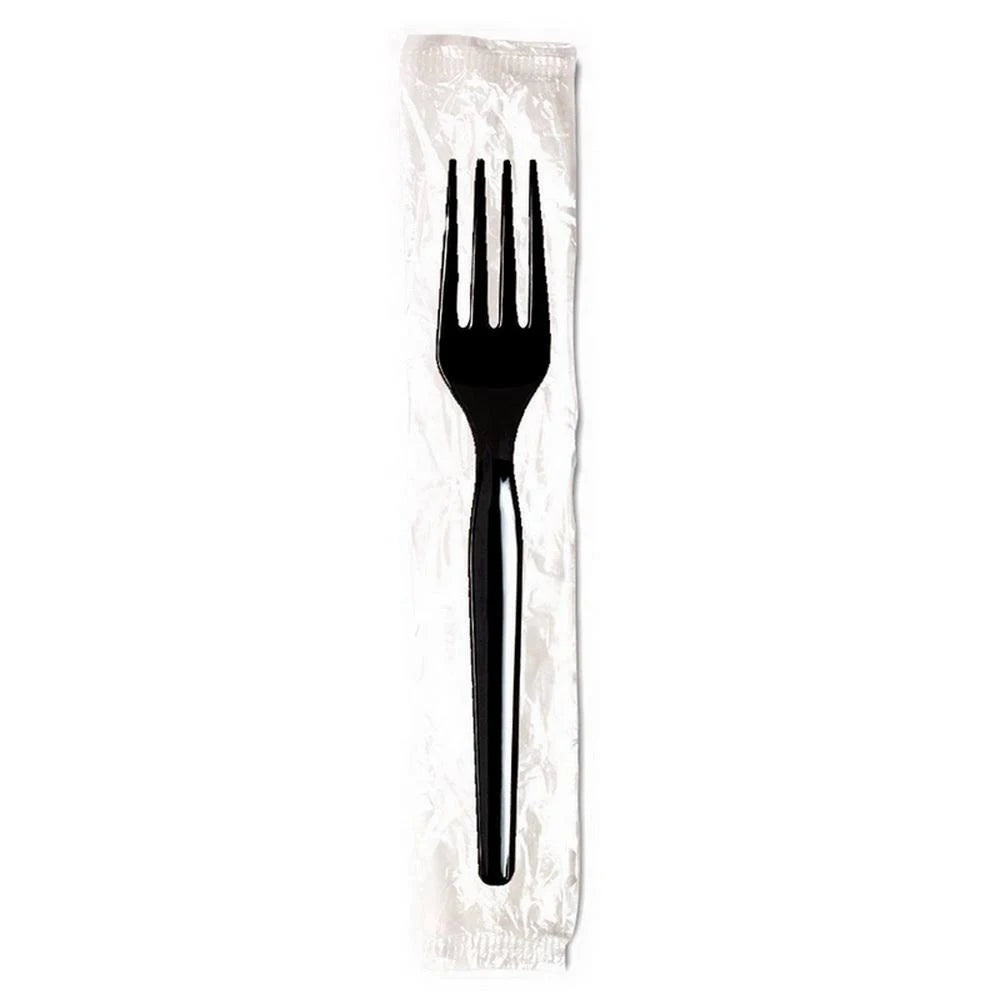 Black Polystyrene Fork K44166