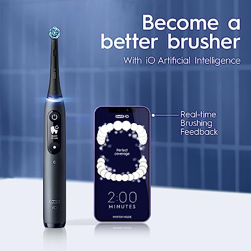 Black Rechargeable Electric Toothbrush with 5 Cleaning Settings, 2 Replacement Heads, Travel Case G96443
