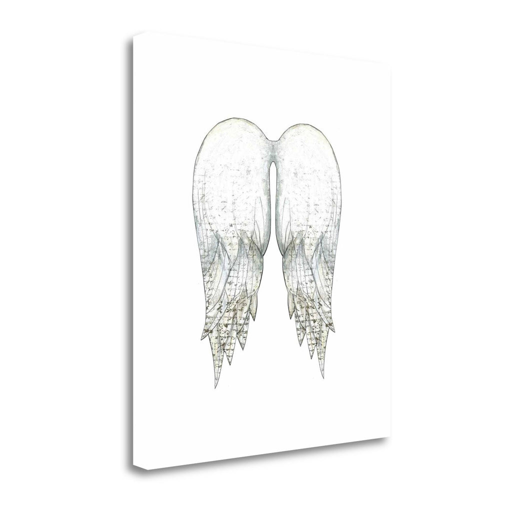 White Angel Wings Giclee Print on Gallery Wrap Canvas 25x22 x 28 T219