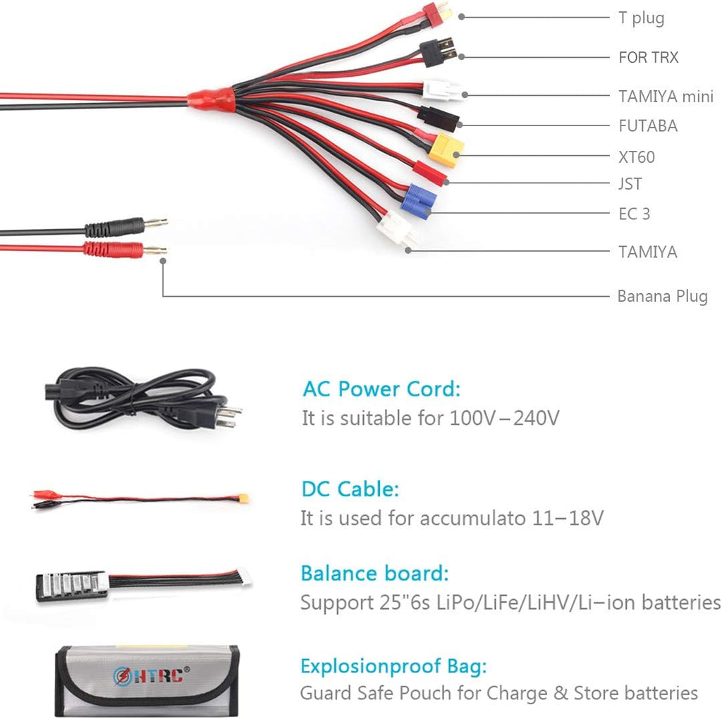 150W 10A 1-6S AC/DC LiPo Battery Balance Charger X108341