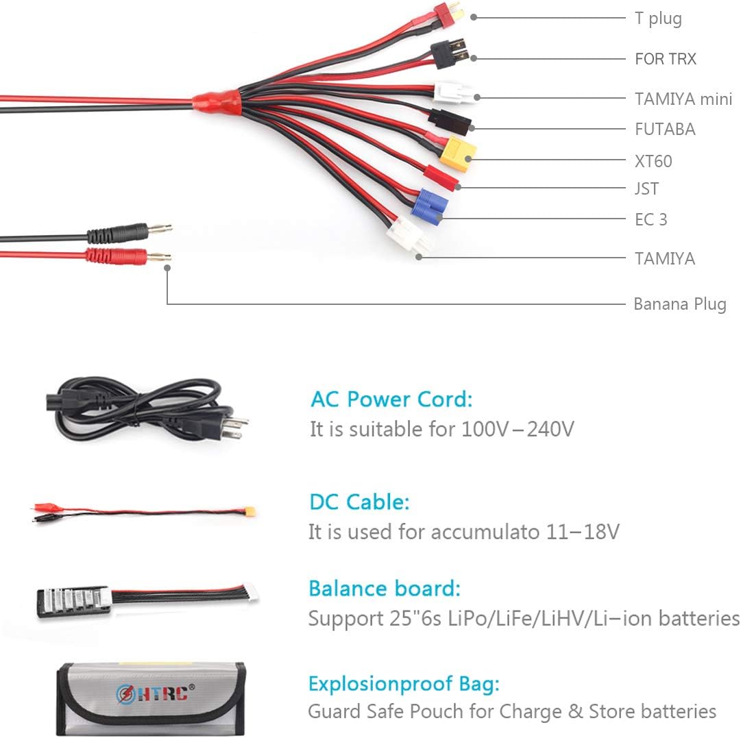 150W 10A 1-6S AC/DC LiPo Battery Balance Charger X108341