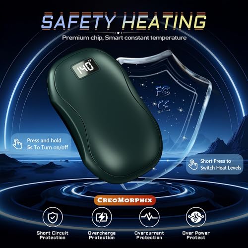 Rechargeable Hand Warmers 2 Pack, 12000mAh Electric Portable Power Bank V245