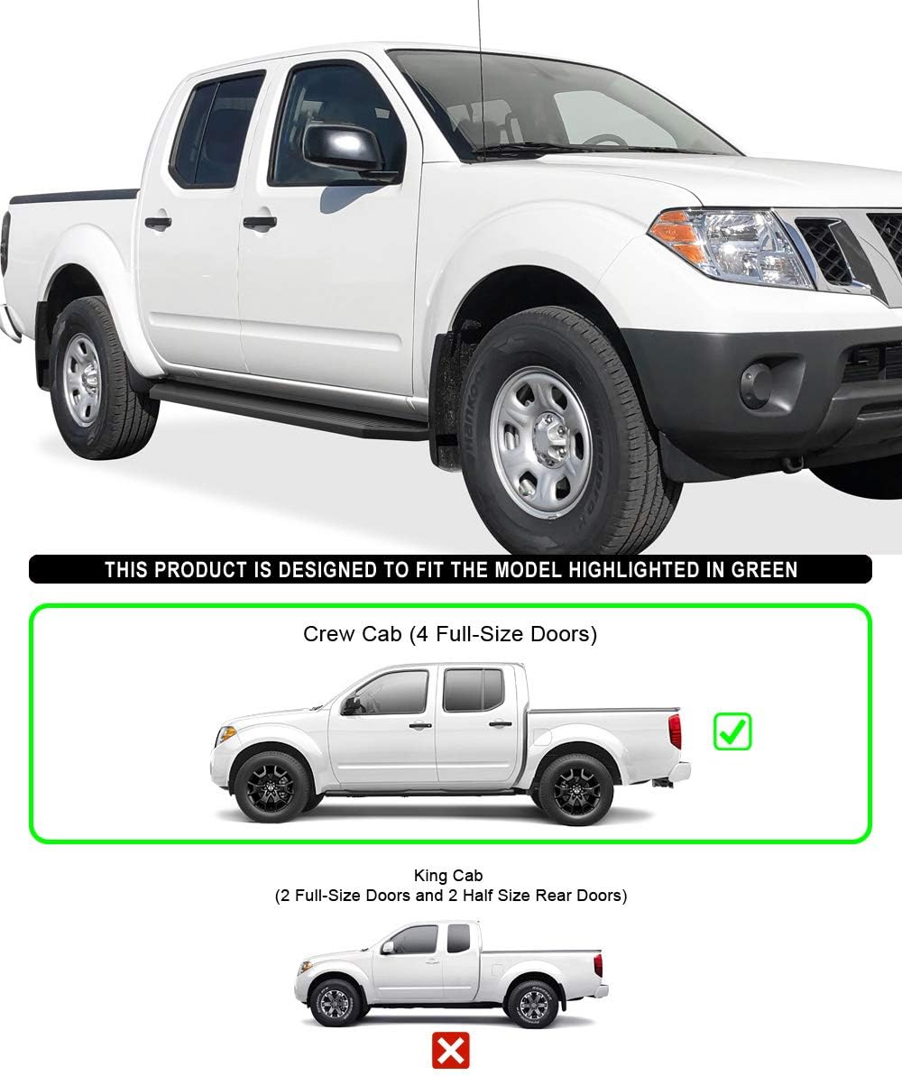 6-inch Black Aluminum Running Boards Side Steps L7113