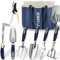 Set of 9 Heavy Duty Garden Tools with Non-Slip Rubber Grip and Large Garden Bag N7500