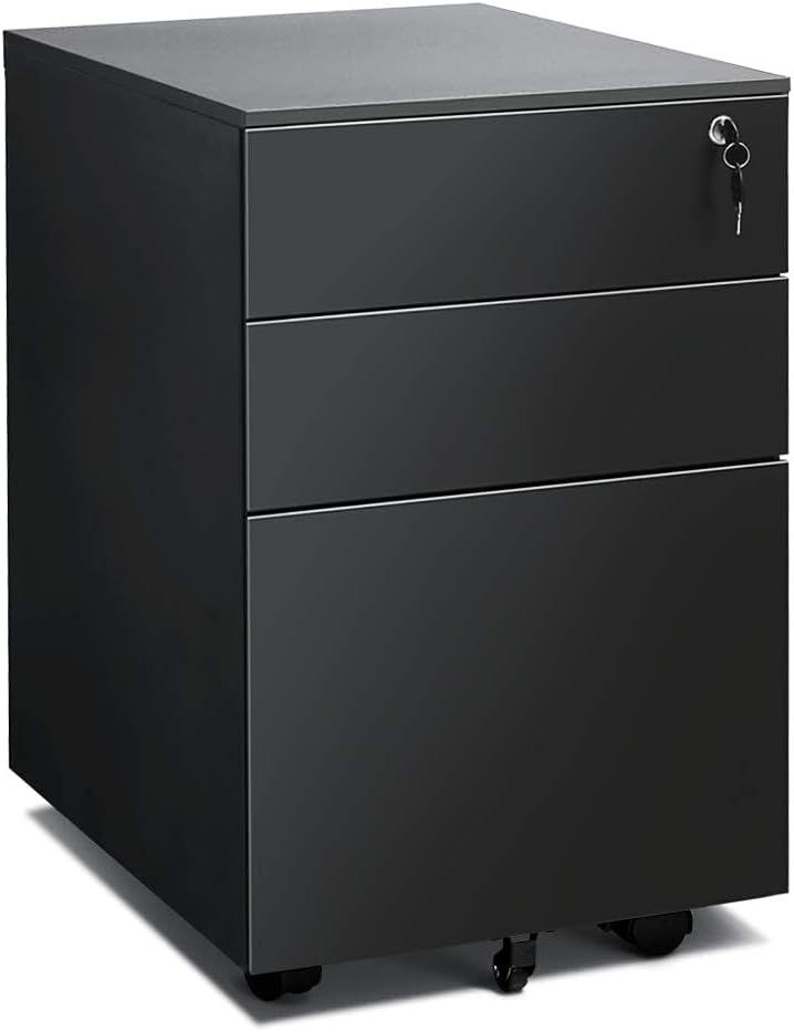 White 2 Drawer Lateral File Cabinet with Lock Z6204