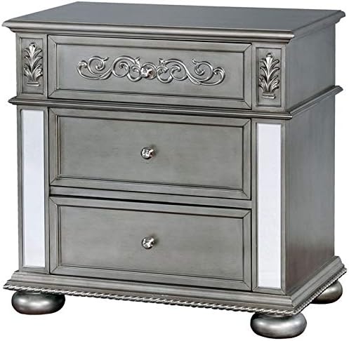 Traditional Wood 3-Drawer Nightstand E9354