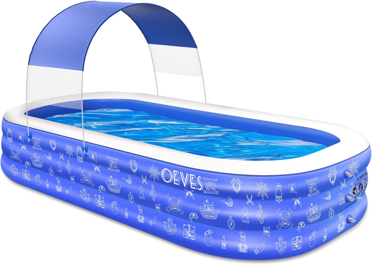 Inflatable Swimming Pool with Canopy Y739920