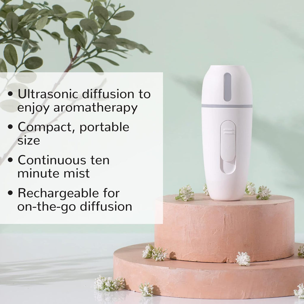 Mini Portable Diffuser for Essential Oils, Rechargeable via USB, Cordless W8392