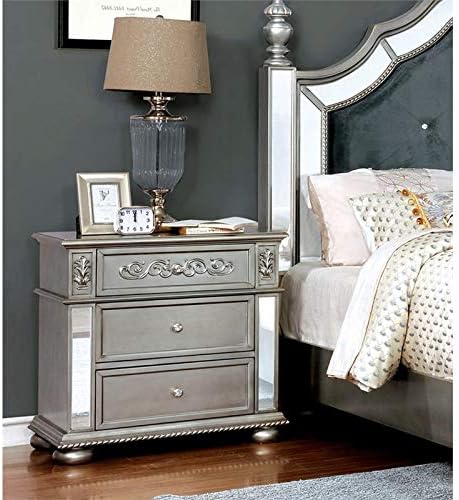Traditional Wood 3-Drawer Nightstand E9354