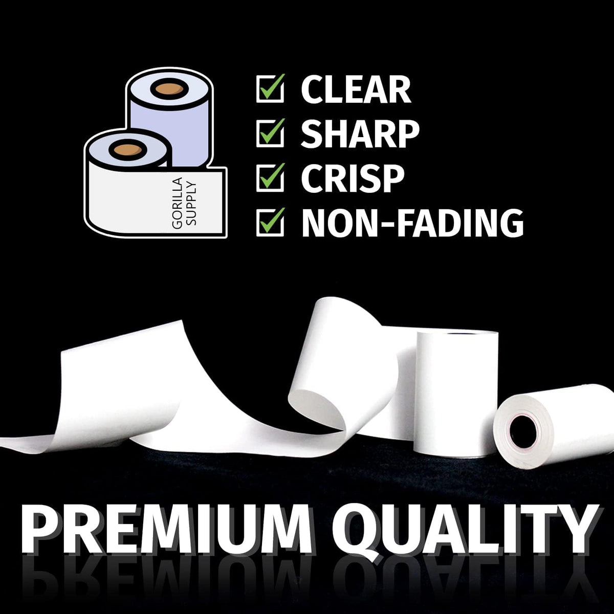 Thermal Paper Receipt Rolls 3 1/8 x 230 ft BPA Free 32 Rolls Y20053