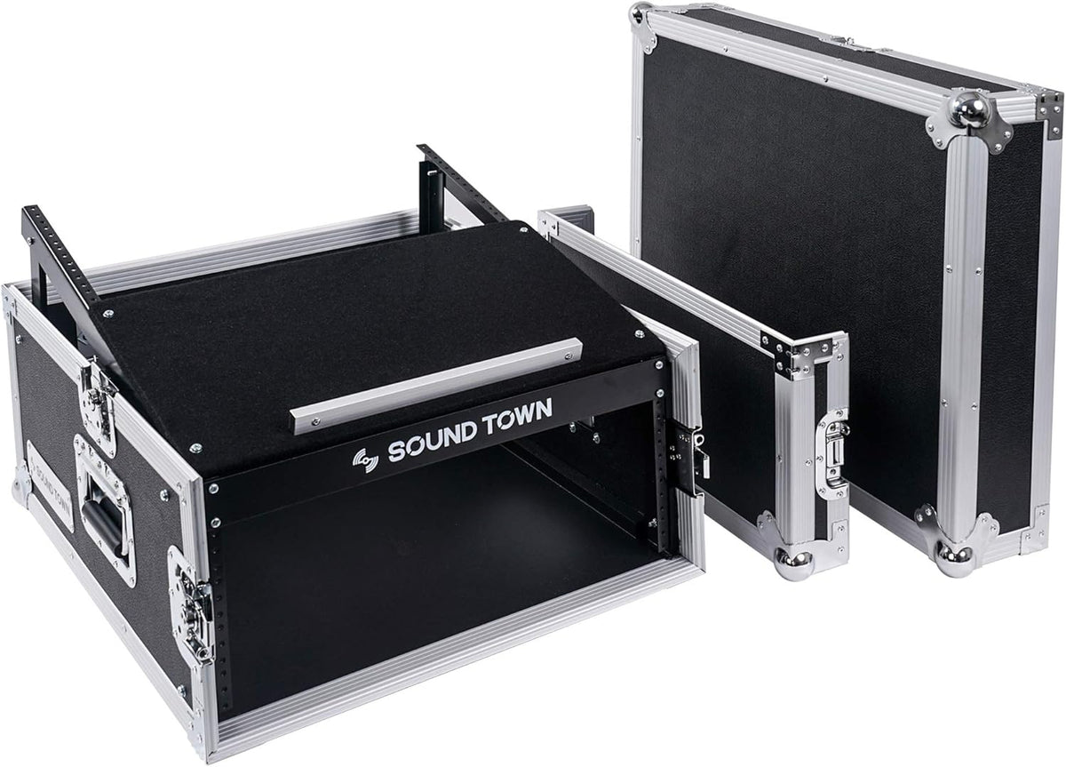 4U PA DJ Pro Audio Rack Case with 13U Slant Mixer Top C572796