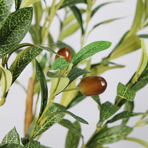 6FT Tall Artificial Olive Tree Faux Silk Potted Plants R865477