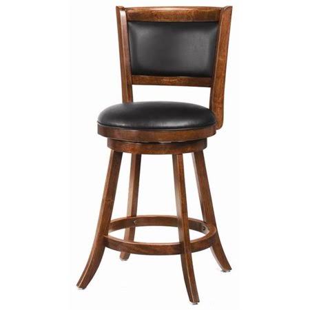 24 Swivel Bar Stool with Upholstered Seat Pack of 2 S72414