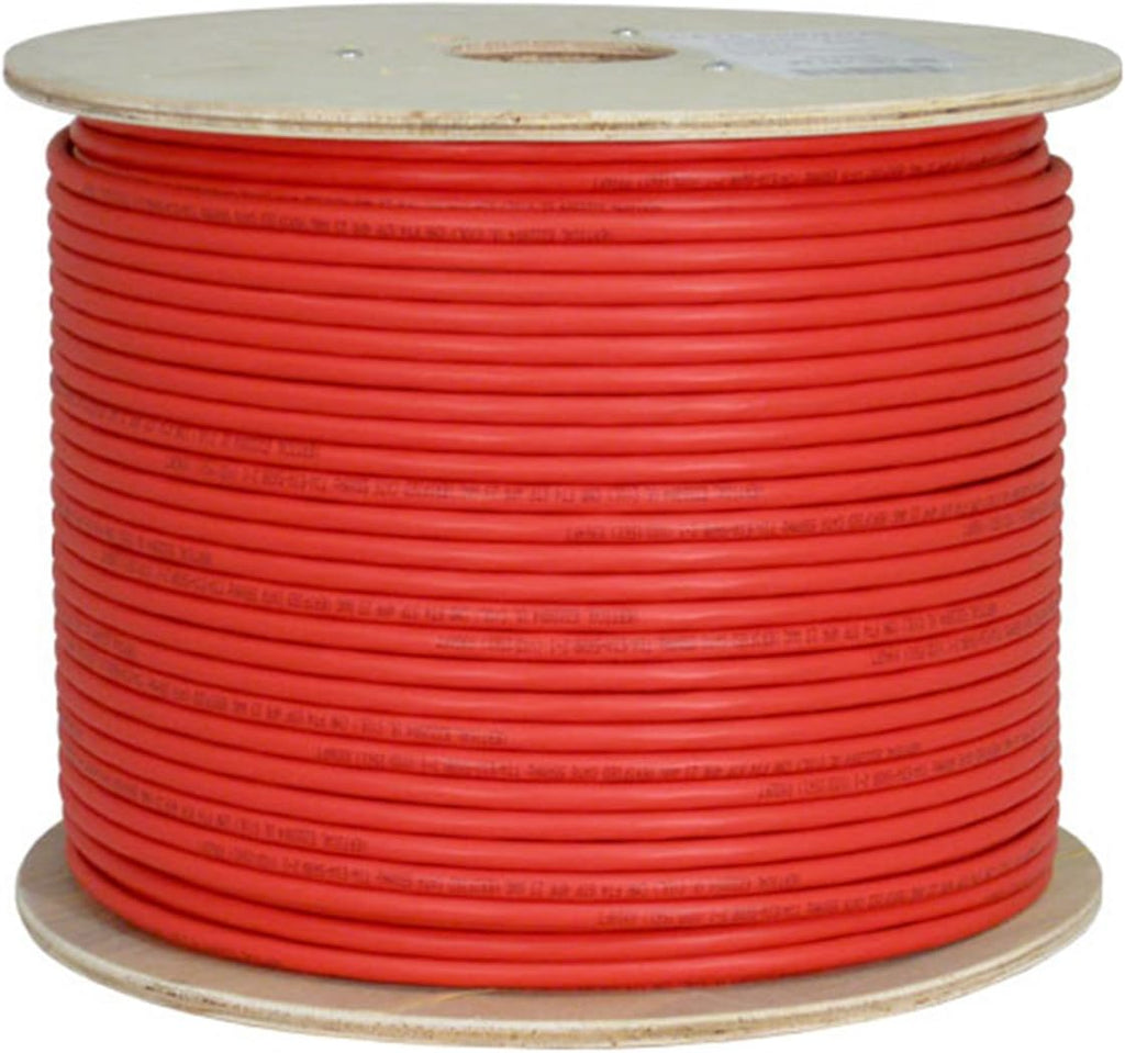 Cat6A Shielded 23AWG Bare Copper 1000ft Ethernet Cable, Red L951
