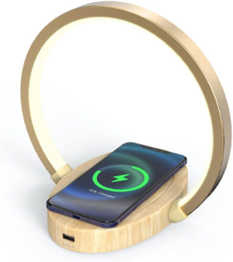 LED Wood Table Lamp with 3 Brightness Levels V644929