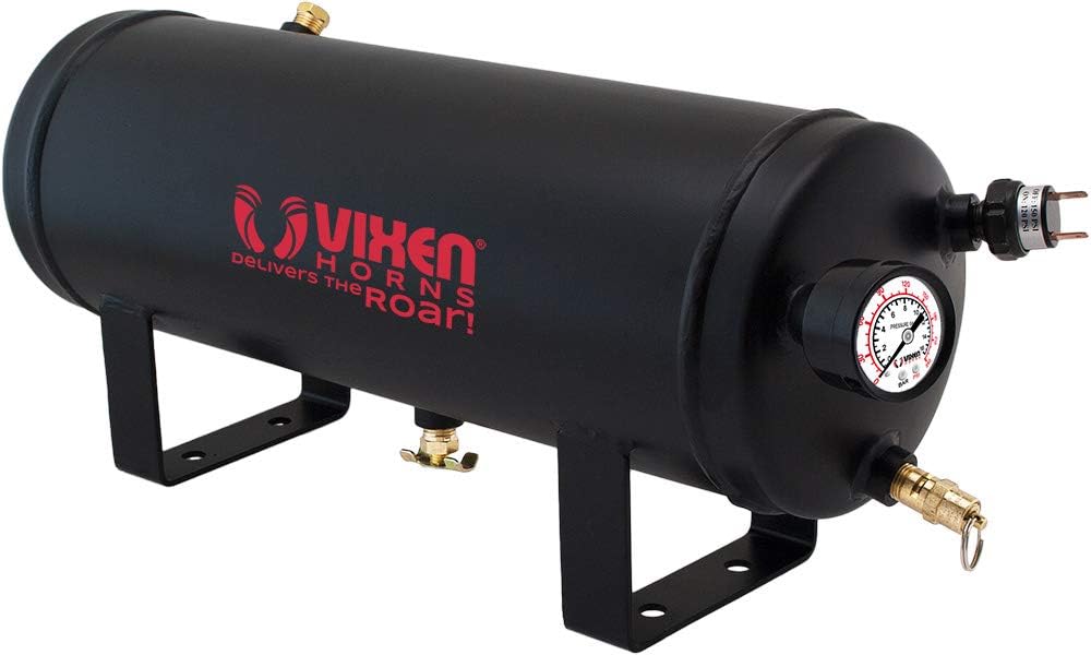 Train Horn Kit with 150psi Air Compressor, 1.5 Gallon Tank, 3 Trumpets D4302