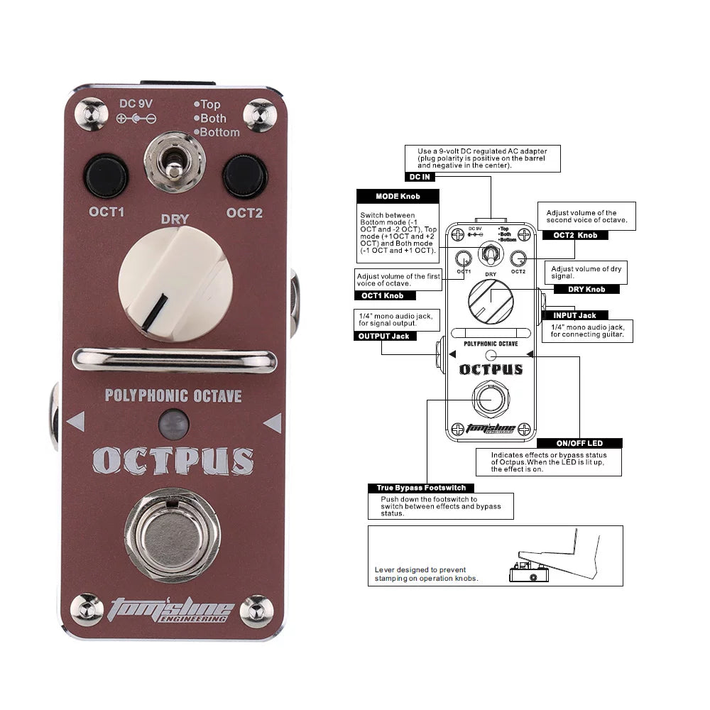 Octave Electric Guitar Effect Pedal K53258