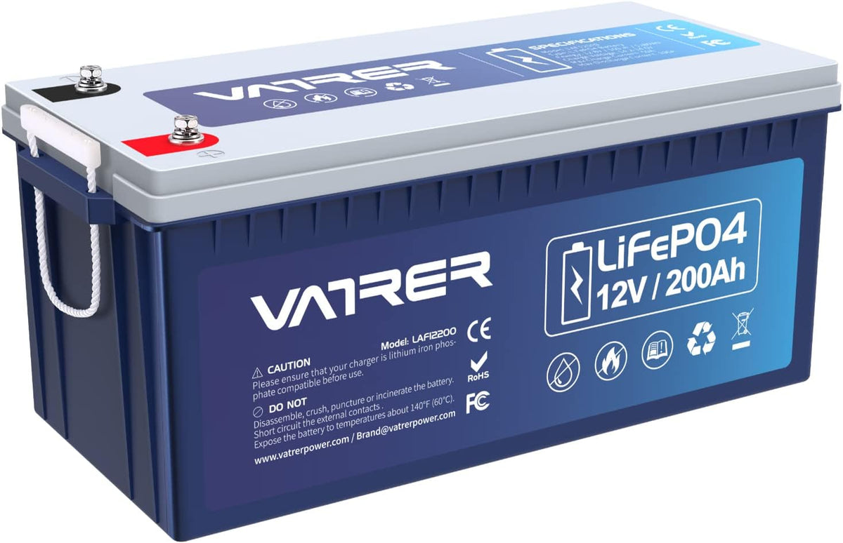 12V 200AH Lithium Iron LiFePO4 Deep Cycle Battery with 200A BMS F631207
