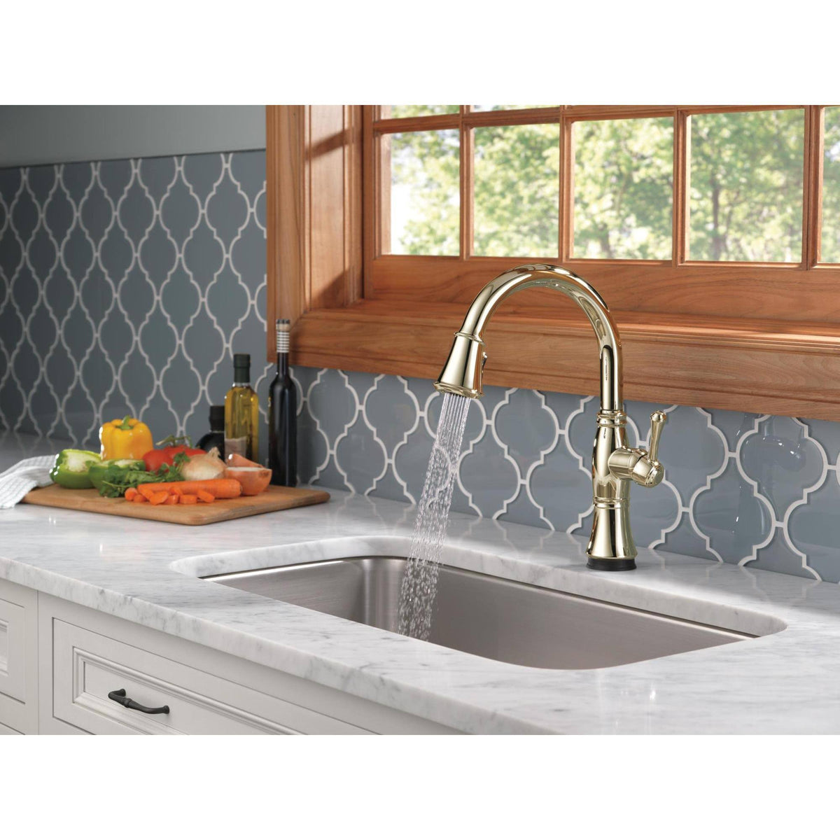 Champagne Bronze Single Handle Pull Down Kitchen Faucet G166