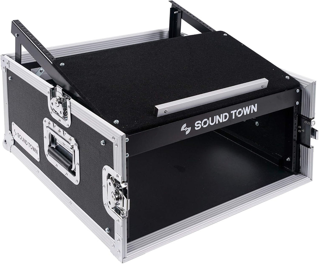 4U PA DJ Pro Audio Rack Case with 13U Slant Mixer Top C572796
