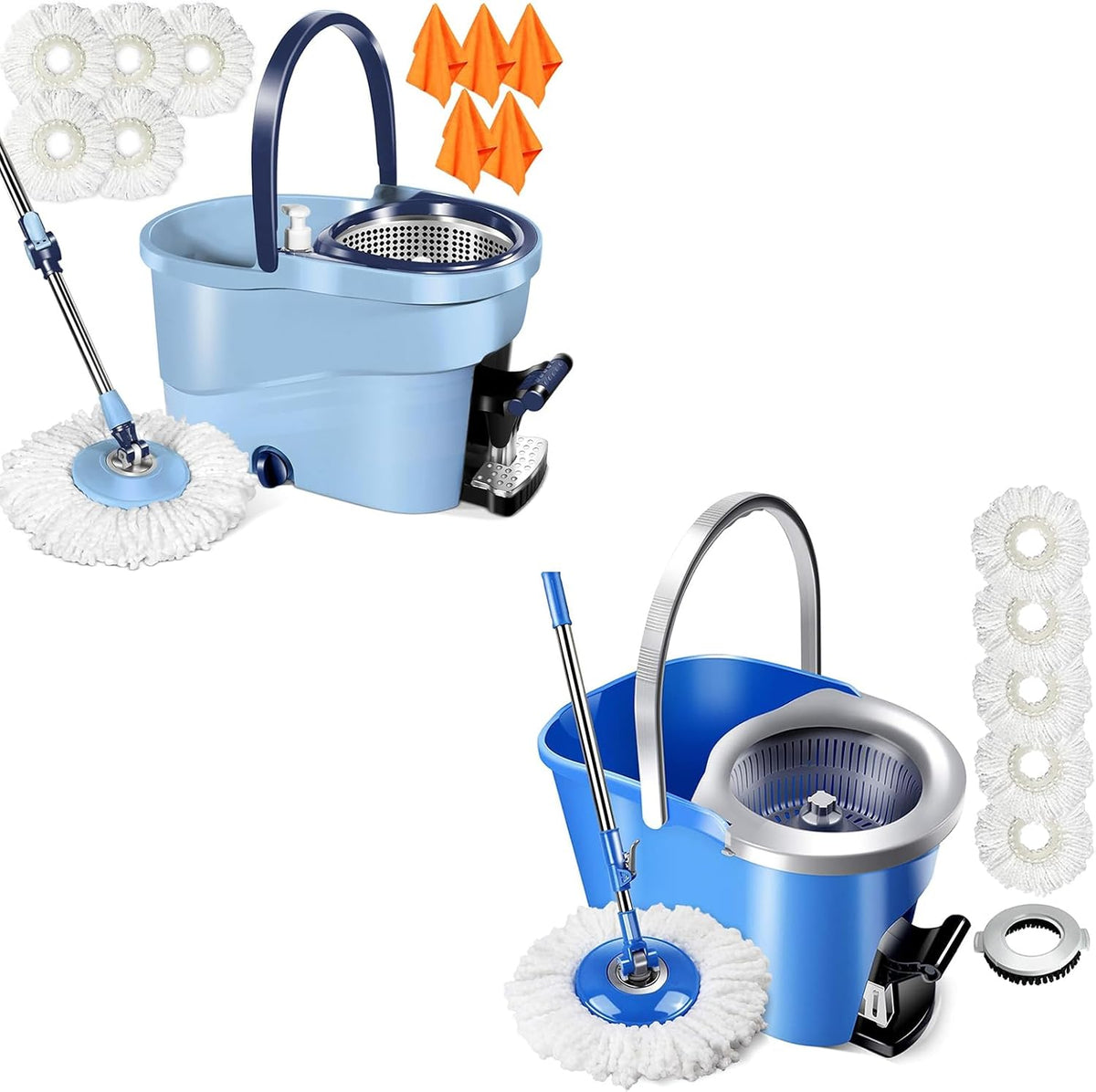 Spin Mop and Bucket with Wringer and Foot Pedal K39728