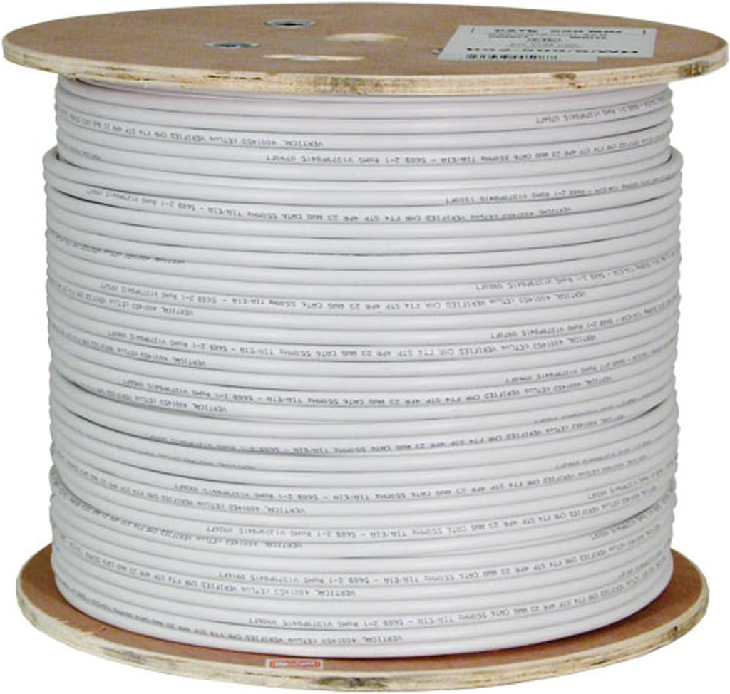 Cat6A Shielded 23AWG Bare Copper 1000ft Ethernet Cable, Red L951