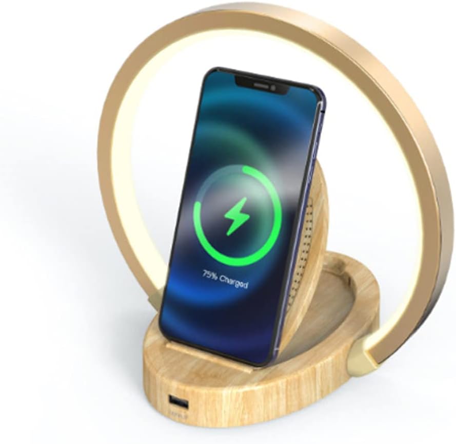 LED Wood Table Lamp with 3 Brightness Levels V644929