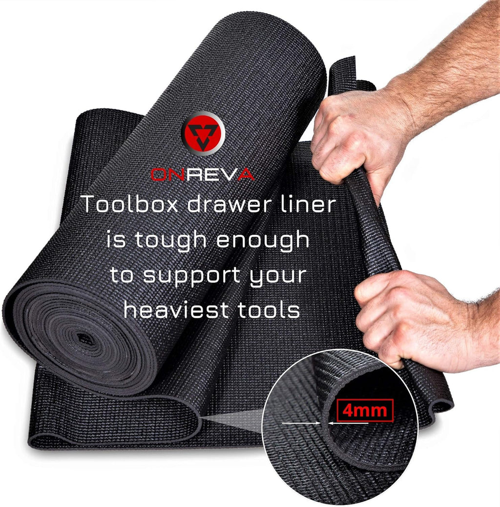 Tool Box Liner 24 Inch x 24 Ft 4mm Heavy Duty Nonslip Rubber Mat N38444