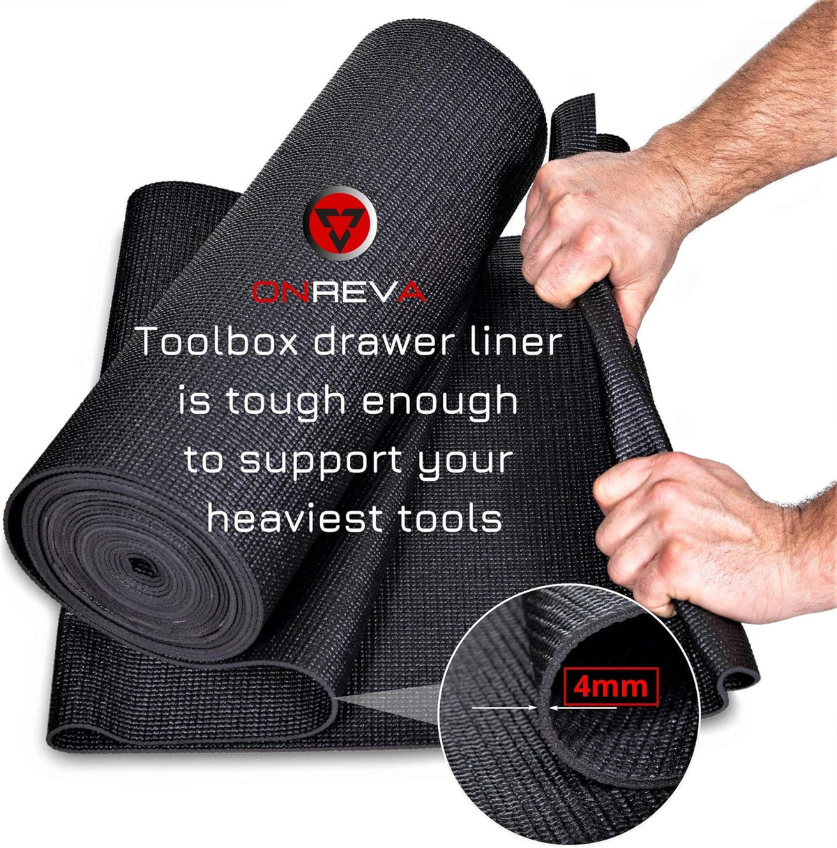 Tool Box Liner 24 Inch x 24 Ft 4mm Heavy Duty Nonslip Rubber Mat N38444