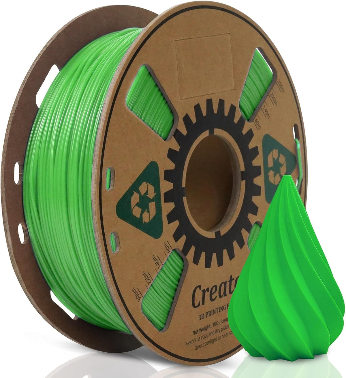 Extra 1KG HS PLA Light Green Filament 3D Printer M70553