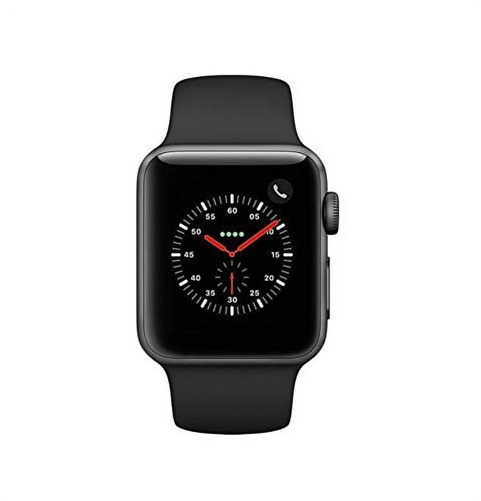 Apple Watch Series 3 38mm Space Gray Aluminum Case with Black Sport Band (GPS + Cellular LTE) U644425