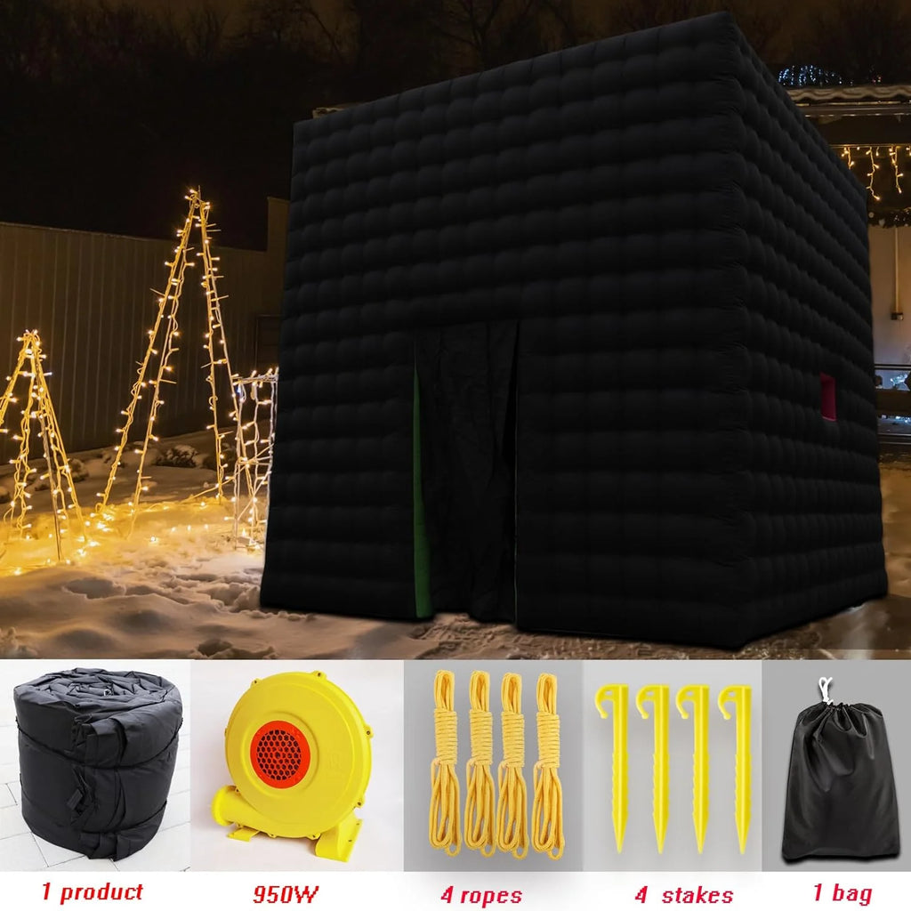 Large Black Inflatable Cube Tent 14x14x14Ft H59870