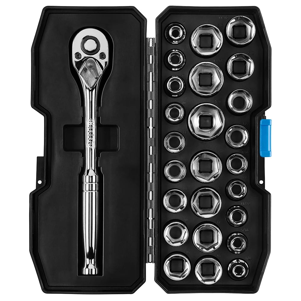 26-Piece 3/8-inch Mechanics Tool Set Chrome Finish S27193