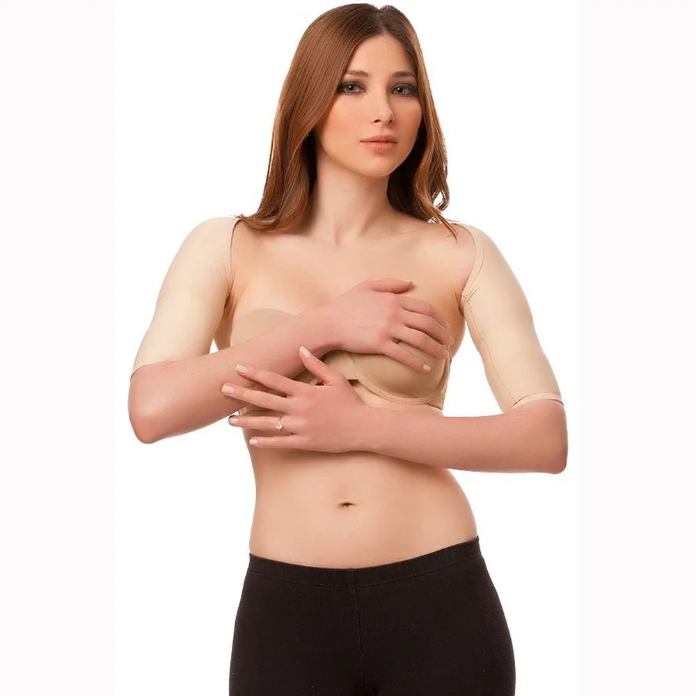 Above Elbow Sleeves with Hook & Eye Closure XL Black T209