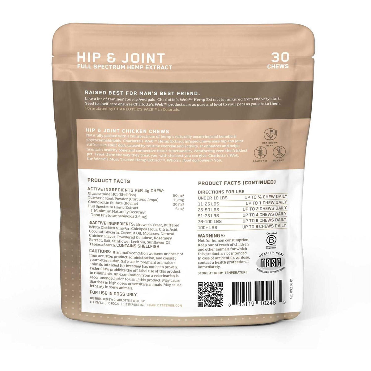 Hip and Joint Chews for Dogs Q7023