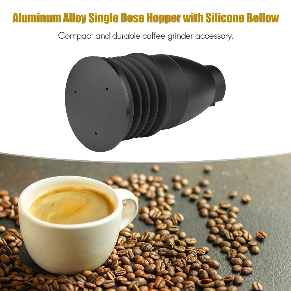 Aluminum Alloy Single Dose Hopper with Silicone Bellow Coffee Grinder Accessories B4753