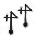 Black Retractable Bucket Seat Belt Kit 3 Point - 2 Belts T106706