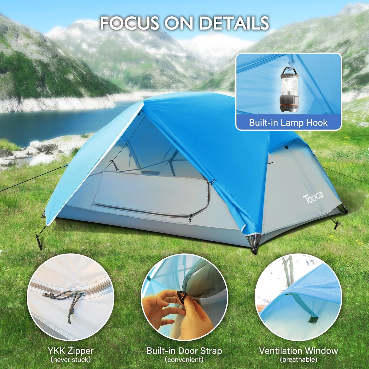 2 Person Waterproof Lightweight Camping Tent X381469
