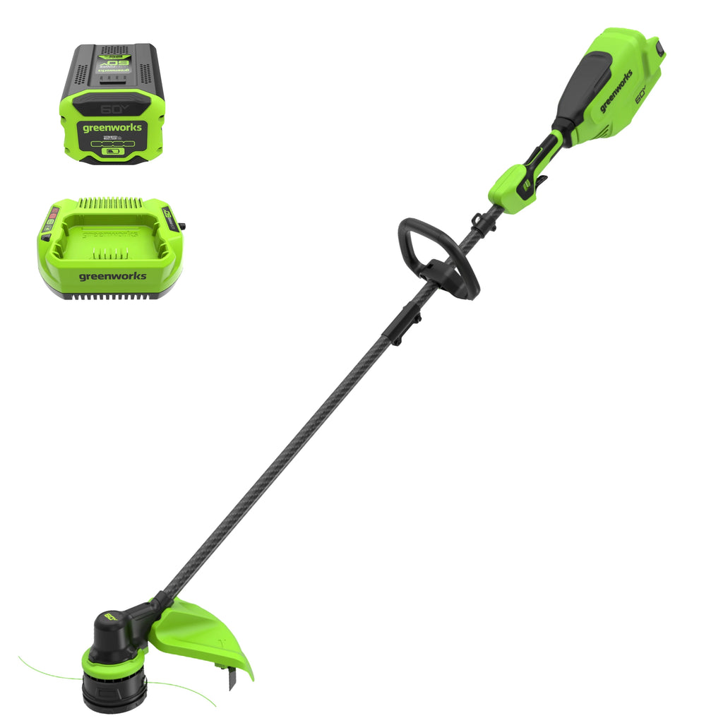 60V 16 Carbon Fiber Shaft String Trimmer with 2.5 Ah Battery & Charger P10733