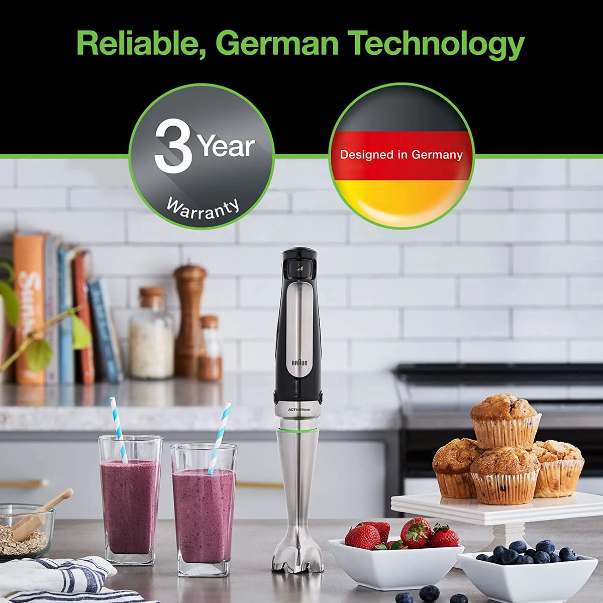 3-in-1 Immersion Hand Blender 500W Stainless Steel M160528