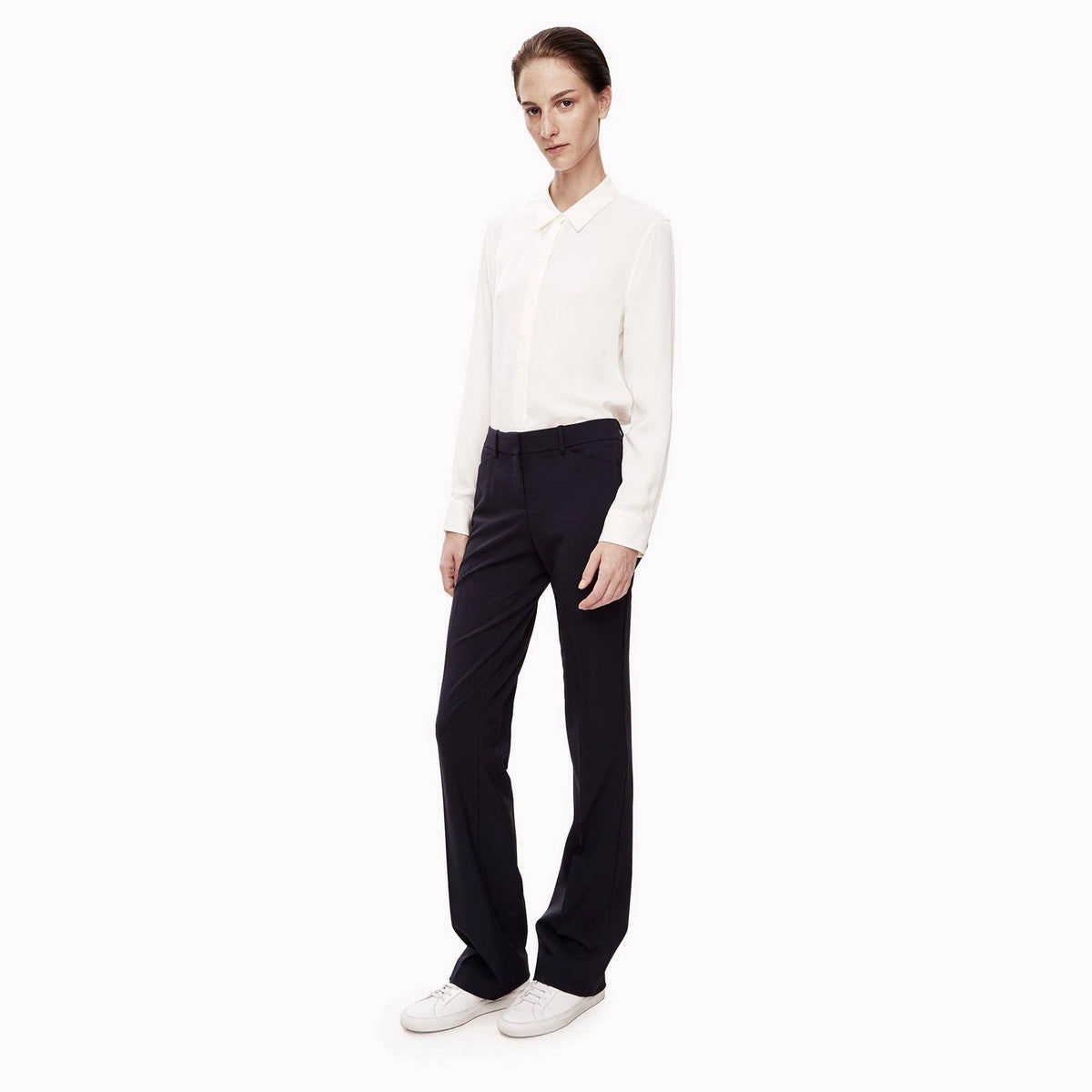 Stretch Wool Relaxed Straight Pant Q168610