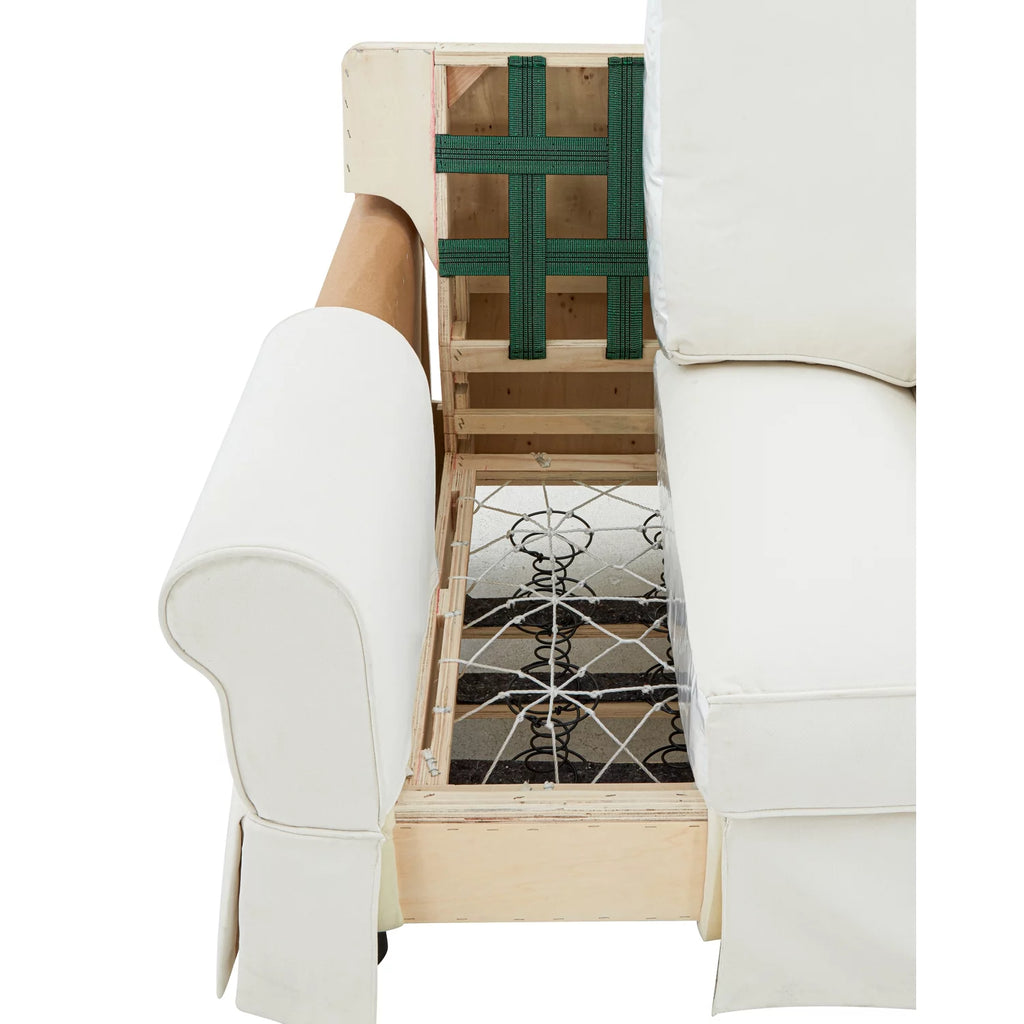 White Fabric Slipcover Swivel Rocking Chair & Ottoman X187373