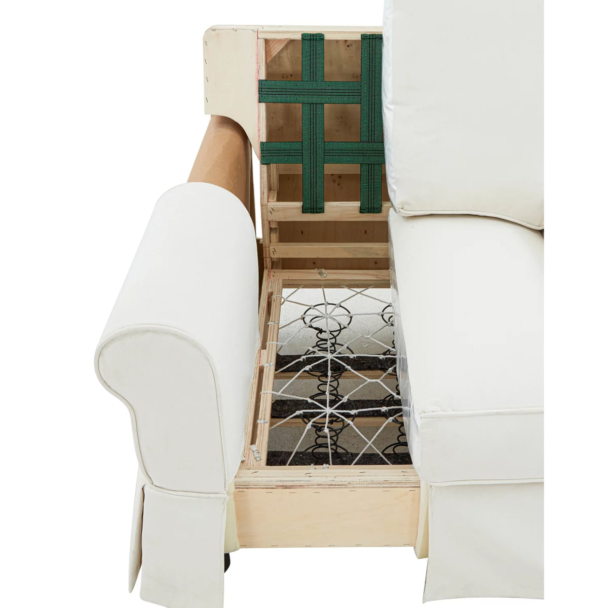 White Fabric Slipcover Swivel Rocking Chair & Ottoman X187373
