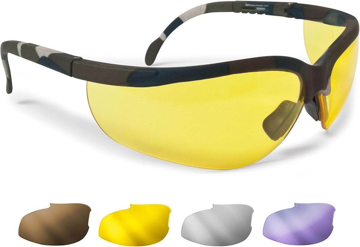 Tactical Shooting Glasses with 4 Interchangeable Antifog Lenses F708