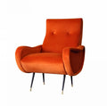 Modern Orange Fabric Accent Chair O529